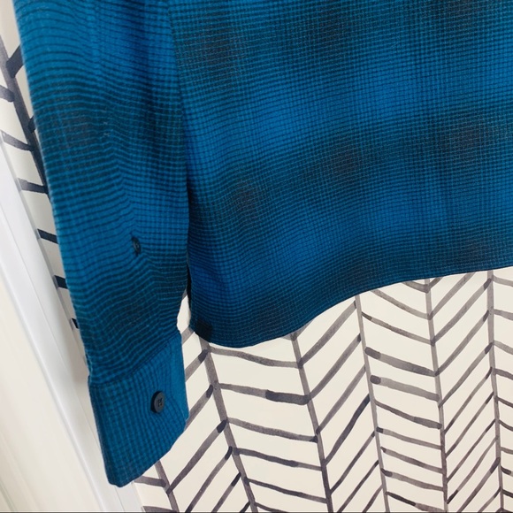 🔸 lululemon masons peak flannel plaid shirt blue - Picture 6 of 8